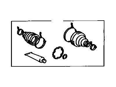 Toyota 04438-20070 Front Cv Joint Boot Kit, In Outboard, Right