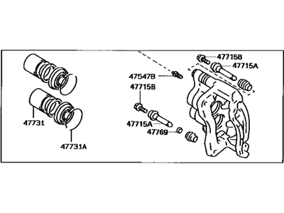 1991 Toyota MR2 Brake Caliper - 47730-17090