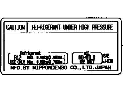 Toyota 88723-17030 Label, Cooler Service Caution