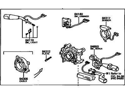 1990 Toyota MR2 Turn Signal Switch - 84310-17290