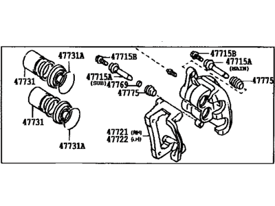 1994 Toyota MR2 Brake Caliper - 47750-17080