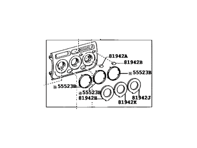 Toyota 55412-17101-C0 Panel, Instrument Cluster Finish, Center