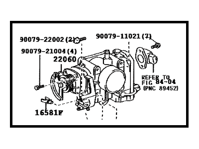 2002 Toyota MR2 Spyder Throttle Body - 22210-22100