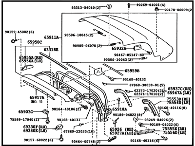 Toyota 65910-17021-E0 TARPAULIN Assembly