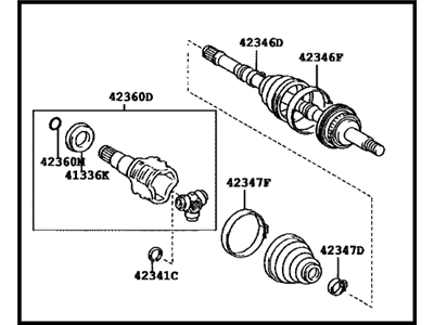 2001 Toyota MR2 Spyder Axle Shaft - 42340-17151