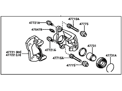 2004 Toyota MR2 Spyder Brake Caliper - 47730-17150