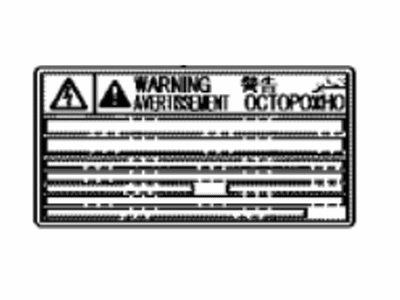 Toyota G9118-0E010 Label, Ev Unit CONTR