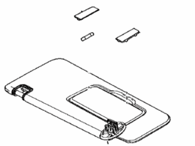 Toyota 74320-08070-B2 Visor Assembly, LH