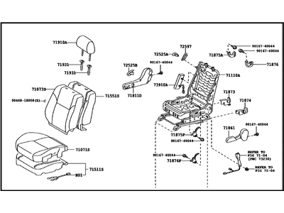 Toyota 71100-21800-B0 Seat Assembly, Front RH