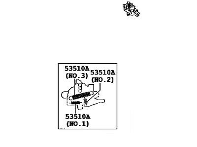 Toyota 53510-21030 Lock Assembly, Hood