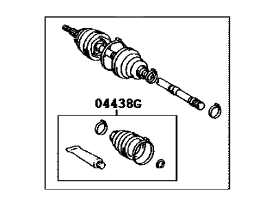 Toyota 43460-49126 Shaft Assembly Front Drive Outboard Joint Right