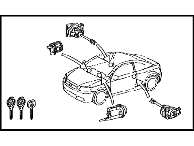 Toyota 69005-21221 Cylinder Set, Lock