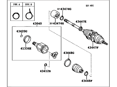 2006 Scion tC Axle Shaft - 43420-44040