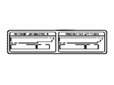 Toyota 88723-21010 Label, Cooler Service Caution