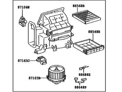 Toyota 87130-21020 Blower Assembly