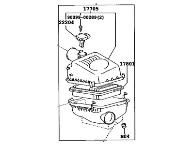 Toyota 17700-28331 Cleaner Assy, Air