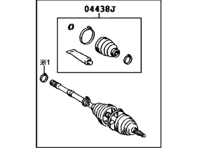 Toyota 43470-80064 Shaft Assembly, Front Drive Outboard Joint, Left