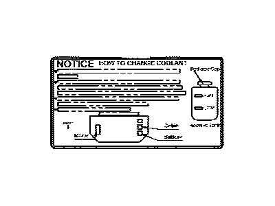 Toyota 11285-0Z020 Label, COOLANT System