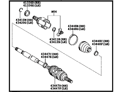 2013 Toyota RAV4 Axle Shaft - 43420-0R091