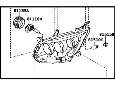 2013 Toyota RAV4 Headlight - 81110-42510