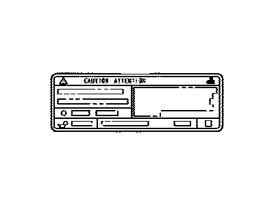 Toyota 88723-0R040 Label, Cooler Service Caution