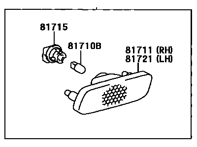 Toyota 81740-30120 Lamp Assembly, Side Mark