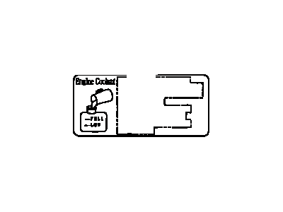 Toyota 11296-46122 Label, Engine Service Information