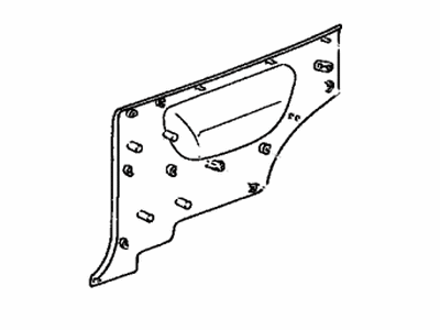 Toyota 62511-52011-B1 Board, Quarter Inside Trim, RH