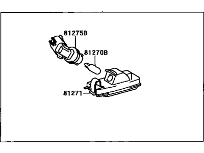 Toyota 81270-52010 Lamp Assy, License Plate