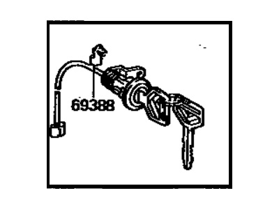 Toyota 69052-32070 Cylinder & Key Set, Door Lock, LH