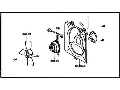 1988 Toyota Camry Fan Motor - 88590-32081