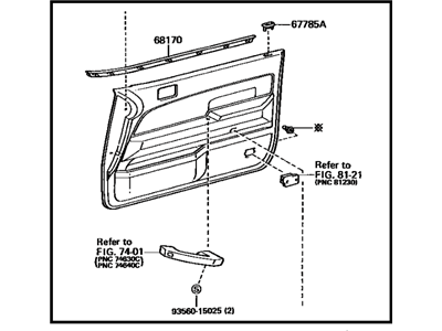 Toyota 67620-3H100-B0 Board Sub-Assy, Front Door Trim, LH