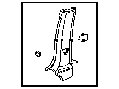 Toyota 62413-32030-06 Garnish, Center Pillar, Lower RH