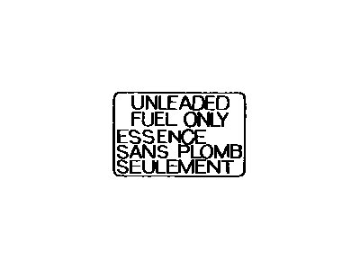 Toyota 74559-14050 Label, Fuel Information