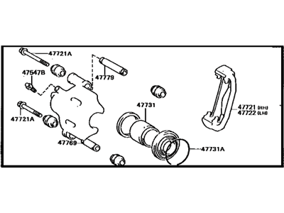 1991 Toyota Camry Brake Caliper - 47750-32100