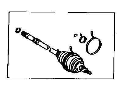 Toyota 43470-29136 Shaft Assembly, Front Drive Outboard Joint, Left