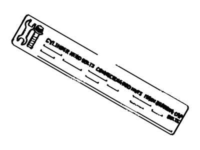 Toyota 11284-62010 Plate, Engine Bolt Information