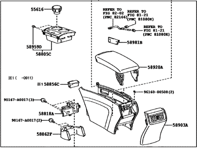 Toyota 58810-0T021-A1 Box Assembly, Console