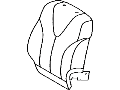 Toyota 71074-0T011-B1 Front Seat Back Cover, Left(For Separate Type)