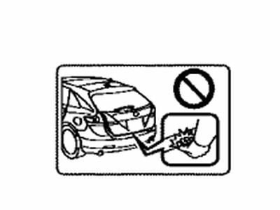Toyota 74528-0T030 Label, Back Door Caution