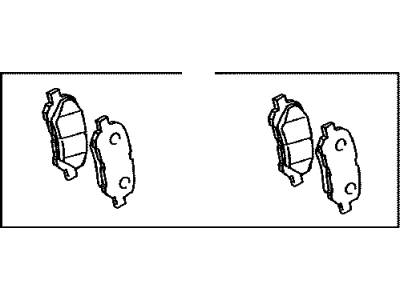 Toyota 04466-0T010 Rear Disc Brake Pad Kit