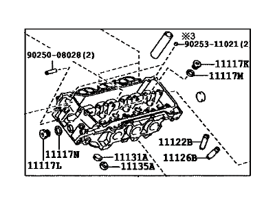 2012 Toyota Sienna Cylinder Head - 11102-09141