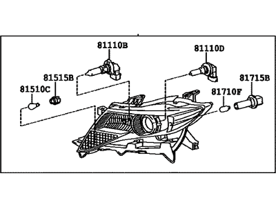 Toyota 81150-0T010 Driver Side Headlight Assembly