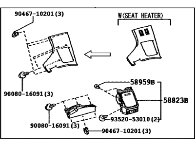 Toyota 58804-0T051-E0 Panel Sub-Assembly, Cons