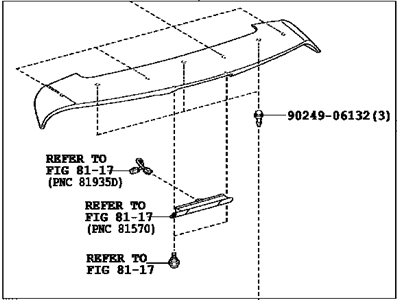 Toyota 76085-0T030-E0 Spoiler Sub-Assembly, Rear