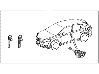 2013 Toyota Venza Door Lock Cylinder - 69005-0T031