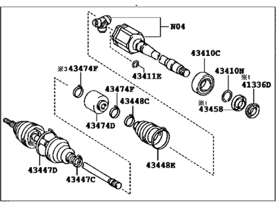 Toyota Venza Axle Shaft - 43410-0T010