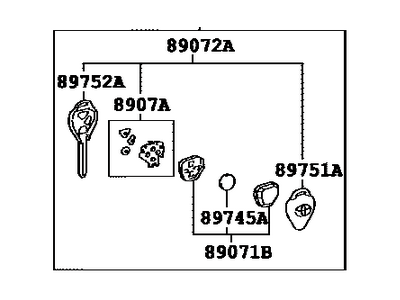 2010 Toyota Venza Car Key - 89070-0T030