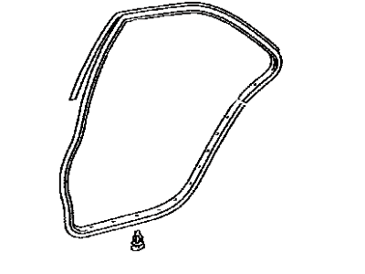 Toyota 67872-33060 Weatherstrip, Rear Door, LH