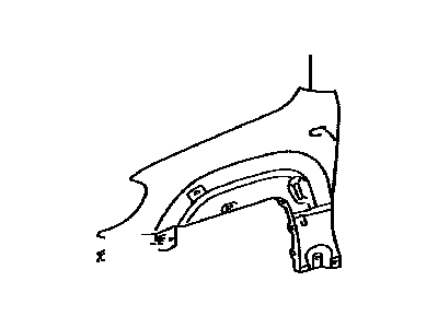 Toyota 53876-35080 Liner, Front Fender, LH